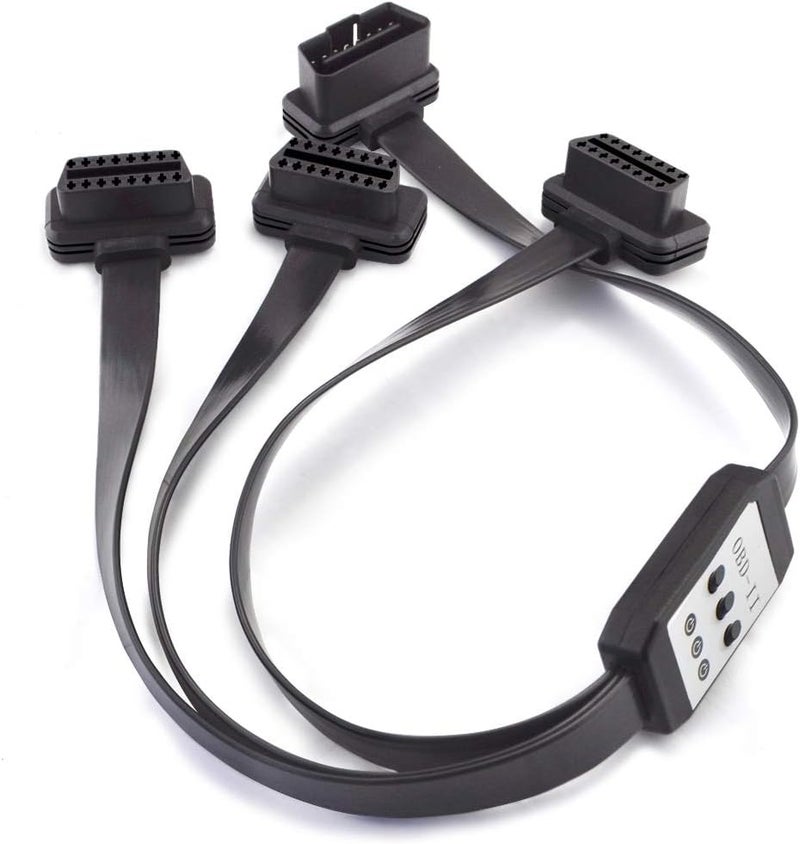 OLLGEN 50cm 3 Way OBDii OBD2 Splitter Cable with Power Switch - Image 3