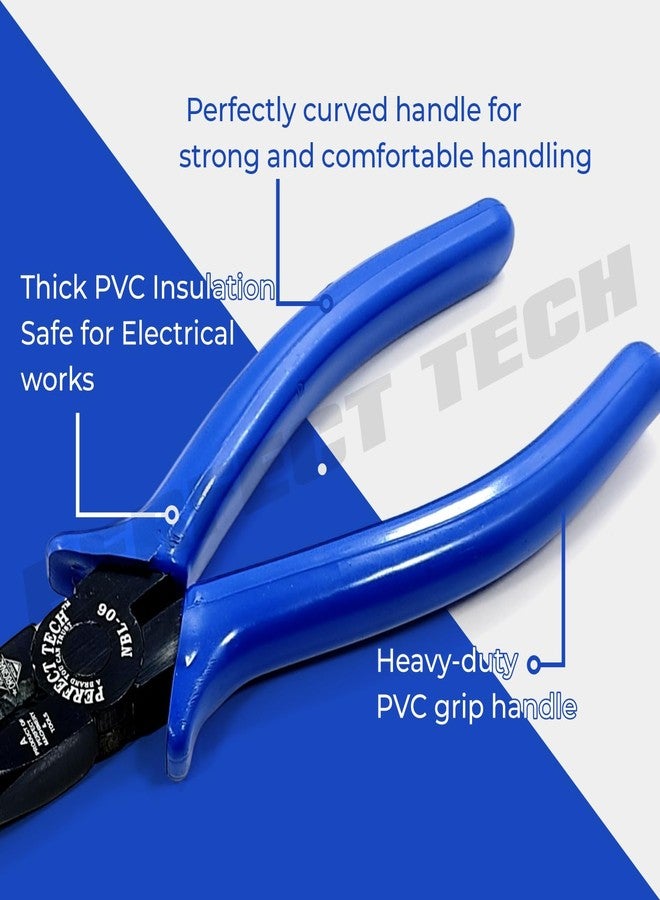 PERFECT TECH Long Nose 6 Inch(NBL-06) | Combination Cutting Plier Tool Kit | Anti-Rust Black Finish | For Holding And Cutting Wires | Industrial & Mechanical Tools | Tools For Electrical Repairs - Image 4