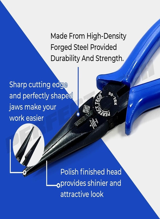 PERFECT TECH Long Nose 6 Inch(NBL-06) | Combination Cutting Plier Tool Kit | Anti-Rust Black Finish | For Holding And Cutting Wires | Industrial & Mechanical Tools | Tools For Electrical Repairs - Image 3