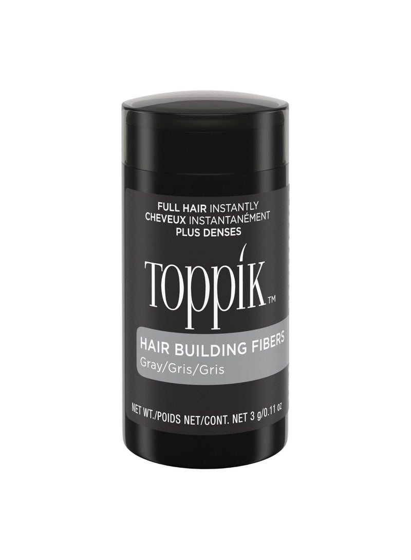 Toppik Colored Hair Thickener Instant Hair Spray for Thinning Hair, Hair Color Concealer for Fuller Looking Hair, Natural Color Match - Dark Brown 144grams & Hair Building Fibers Instant Hair Concealer for Thinning Hair, Hair Fiber for Men & Women, Texture Powder with Natural Keratin, Long-Lasting Hair Color Gray - 3g Bundle - Image 3