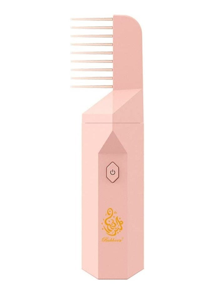 Bukhoor USB Rechargeable Comb Electric Bakhoor Luxury Incense Burner B26 PINK  - Image 1
