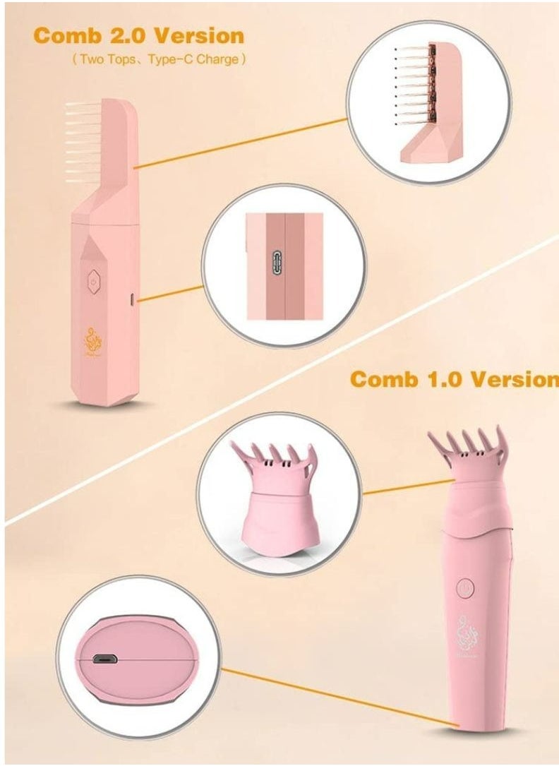 Bukhoor USB Rechargeable Comb Electric Bakhoor Luxury Incense Burner B26 PINK  - Image 4
