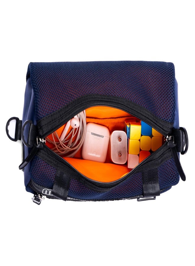 MONKEY TROOPERS Webster Crossbody, Sling Bag for Men Women Latest Boys Girls, Premium Stitching, Branded Zippers, Water resistant, Hiking, Travelling, Gym, Outdoor, Lightweight & Tough (Navy Blue) - Image 3