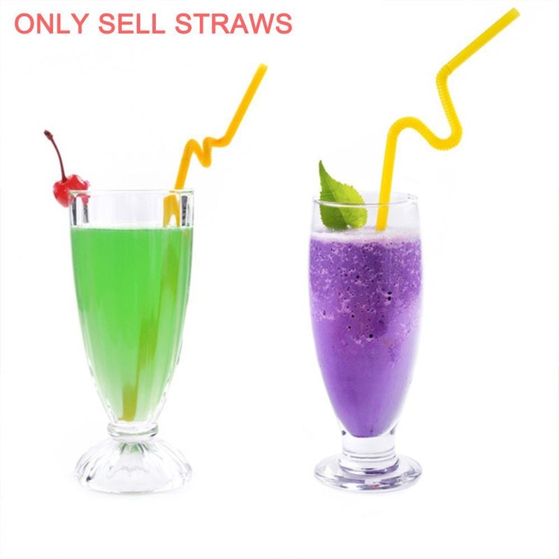 Sold in packs of 100. Disposable colorful fluorescent art straws in various shapes, perfect for juice, milk tea, soy milk, and other beverages. 100 straws per pack. - Image 4