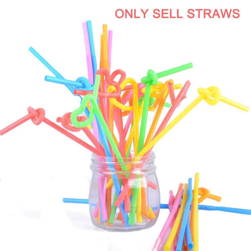 Sold in packs of 100. Disposable colorful fluorescent art straws in various shapes, perfect for juice, milk tea, soy milk, and other beverages. 100 straws per pack. - Image 3