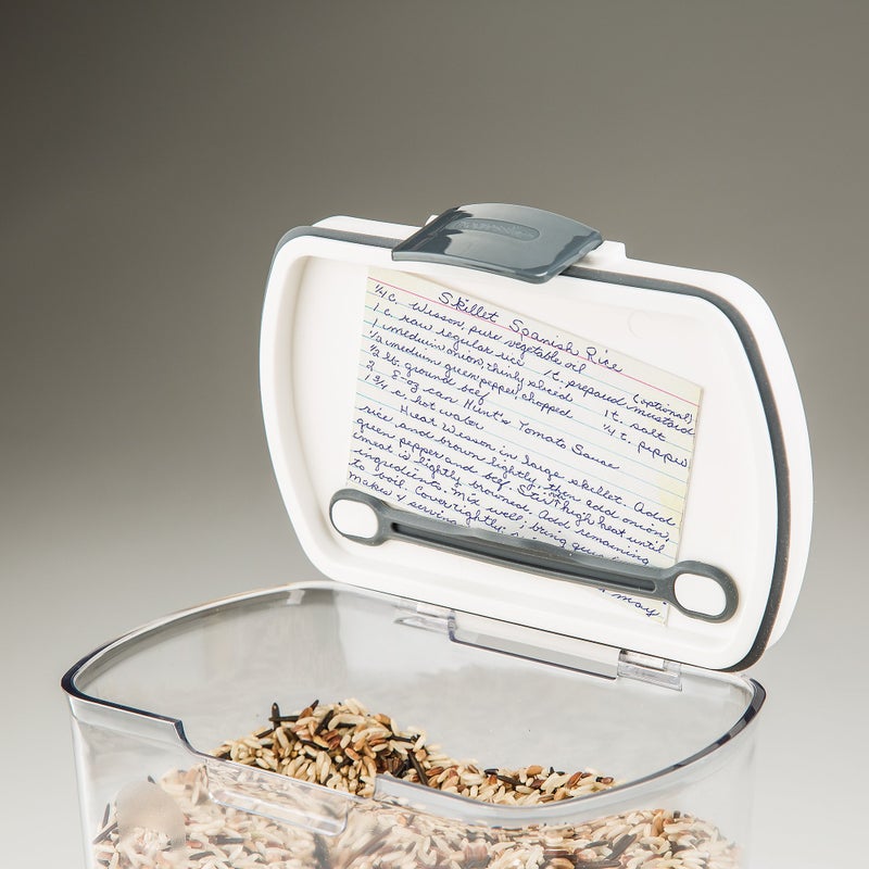 Progressive PrepWorks PKS-120 Plastic 2.5-Quart ProKeeper Grain Storage Container with Hinged Lid, 1 Piece, Clear and Black - Image 2