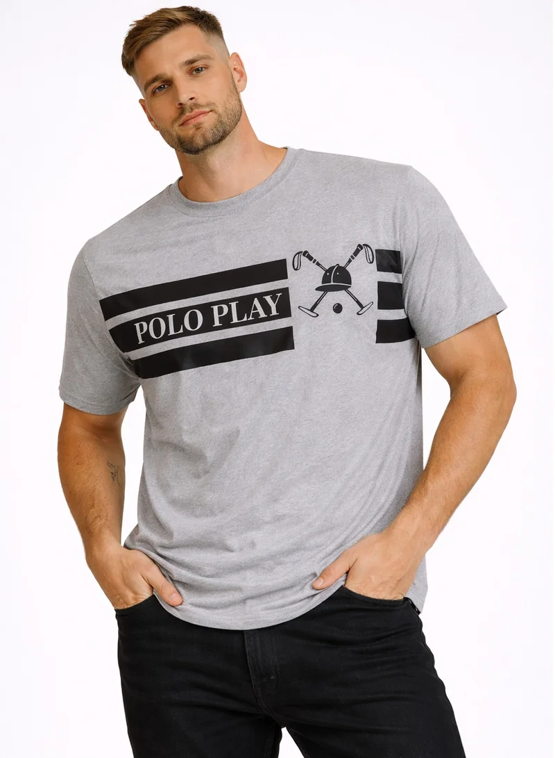 Polo Play Mens Graphic T-shirt -GREY