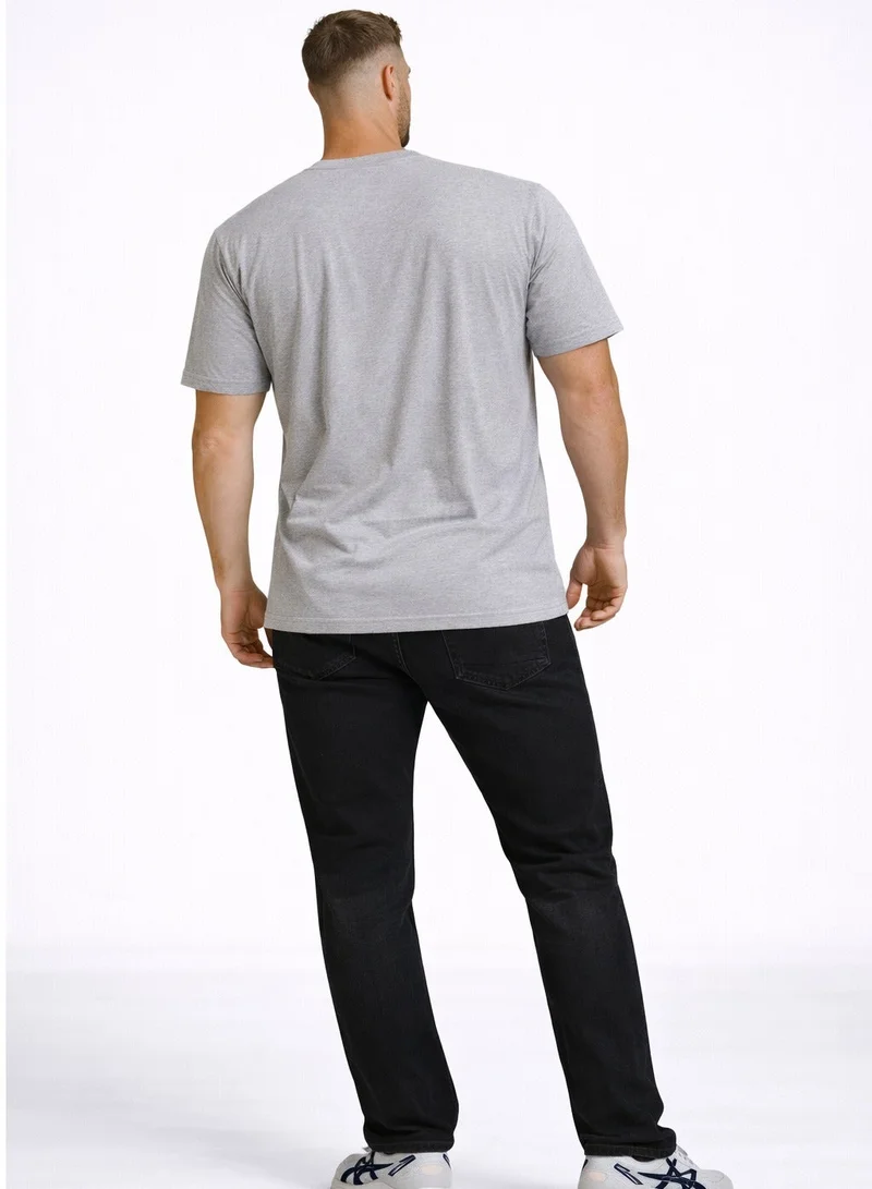 لعب البولو تيشيرت رجالي مطبوع - رمادي