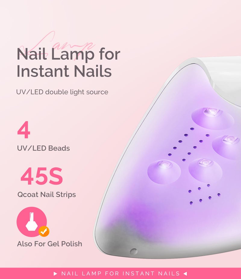 MelodySusie Pocket-Sized LED UV Nail Lamp with Ultra-Lightweight Design, P-ART04 UV Light Cures All Soft Gels at Home, Especially Instant Nails, Semi-Cured Gel, Base Coat & Top Coat (White) - Image 3
