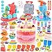WeeHomm 4 in 1 Color Dough Set Kitchen Creations with Ice CreamCakeNoodleHamburger Maker Machine Arts Crafts Play Food Toys Tools Kit for Boys Girls Kids Toddlers Ages 3 24 Dough - Image 3