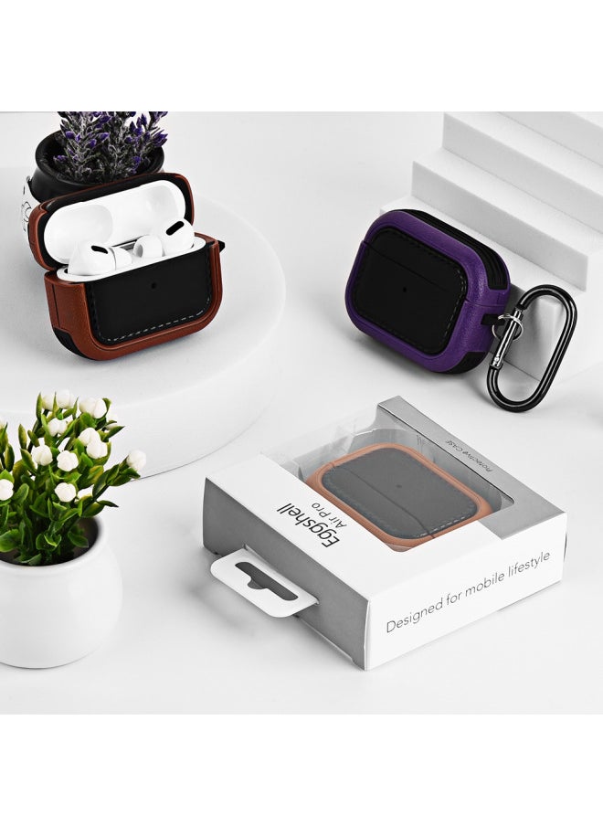 Generic - Suitable For Airpods 3rd Generation Bluetooth Headset Protective Cover For Apple Pro2 Pure Color Leather Pattern Soft Shell Simple Anti-fall Export-Color:Leather Texture Soft Shell-black + White (with Packaging Box)-Applicable Models:Airpods 3rd Generation Headphone Cover - Image 1