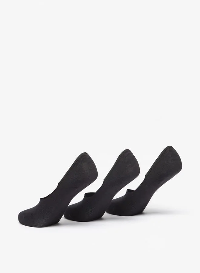 Celeste Black Women's Solid No Show Socks - Set of 3 for Women | Best Price UAE