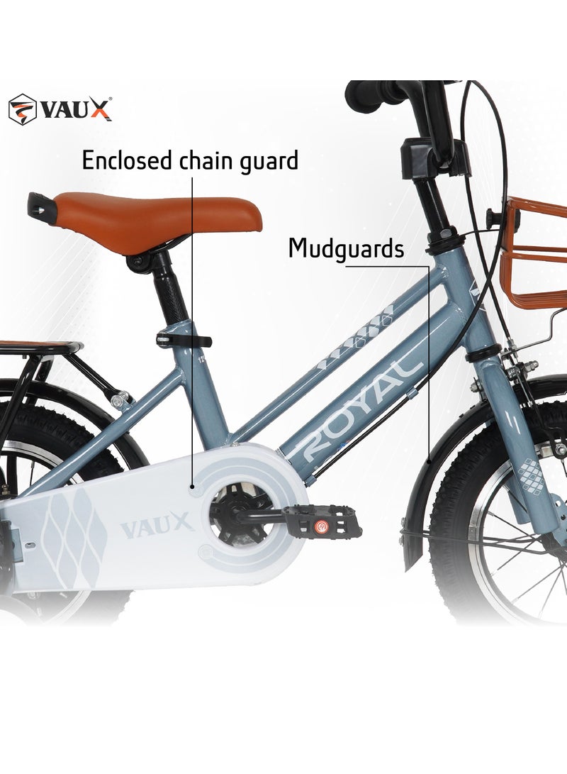Vaux Royal Road Bike || 14 Inch || For Kids || Adjustable Seat || Silver - Image 5