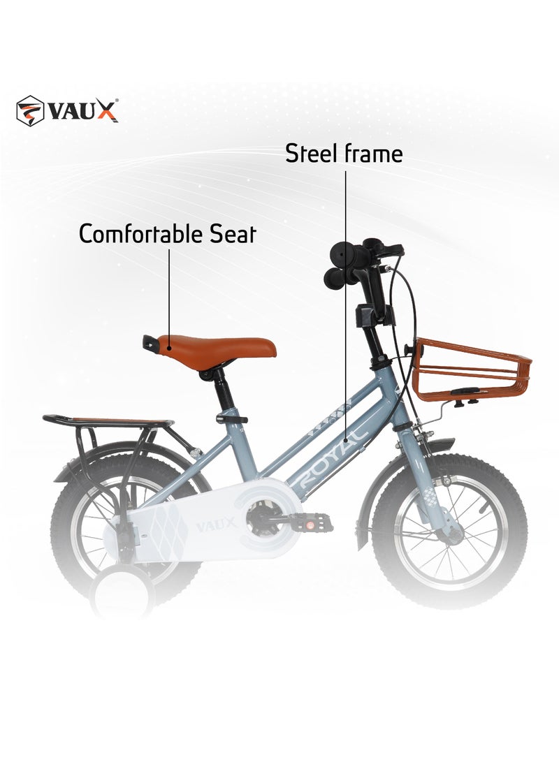 Vaux Royal Road Bike || 14 Inch || For Kids || Adjustable Seat || Silver - Image 3