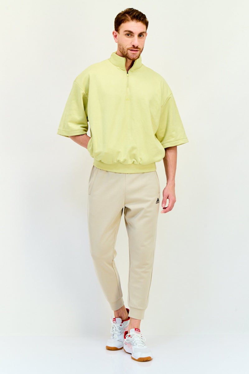 Adidas Men Sportswear Fit Short Sleeve Outdoor Sweatshirt, Light Green  - Image 4
