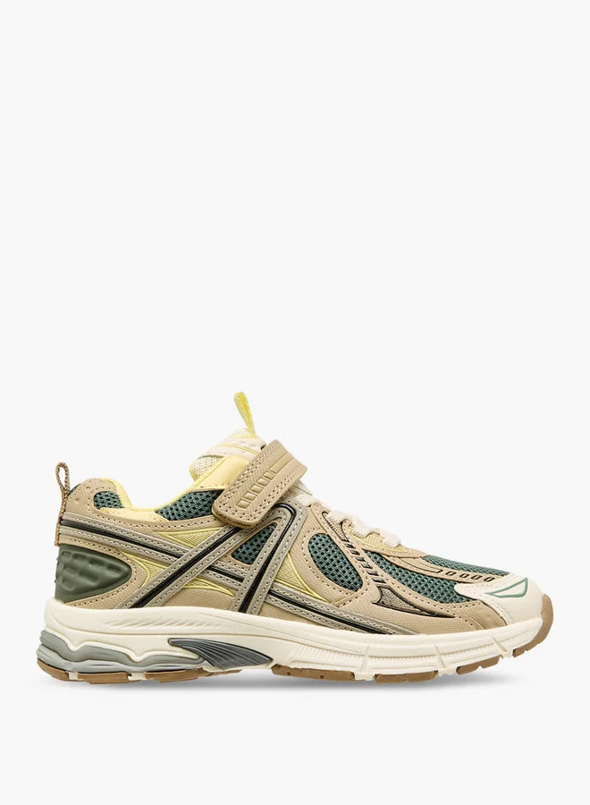 Mister Duchini Panelled Sneakers with Hook and Loop Closure