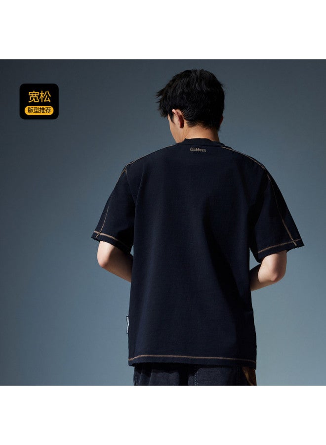 Cabbeen Short Sleeve Men's T-shirt Creative Graffiti Logo Casual Summer Short Sleeve T-shirt Men's Clothing - Image 5