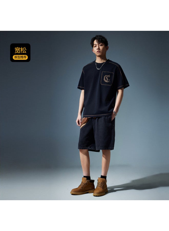 Cabbeen Short Sleeve Men's T-shirt Creative Graffiti Logo Casual Summer Short Sleeve T-shirt Men's Clothing - Image 3