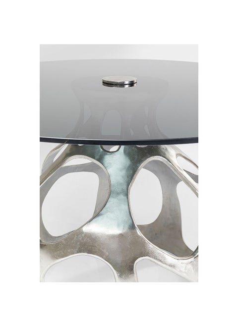 Dining Table Volcano Silver, 120X120X76 CM