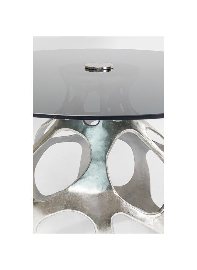 Dining Table Volcano Silver, 120X120X76 CM