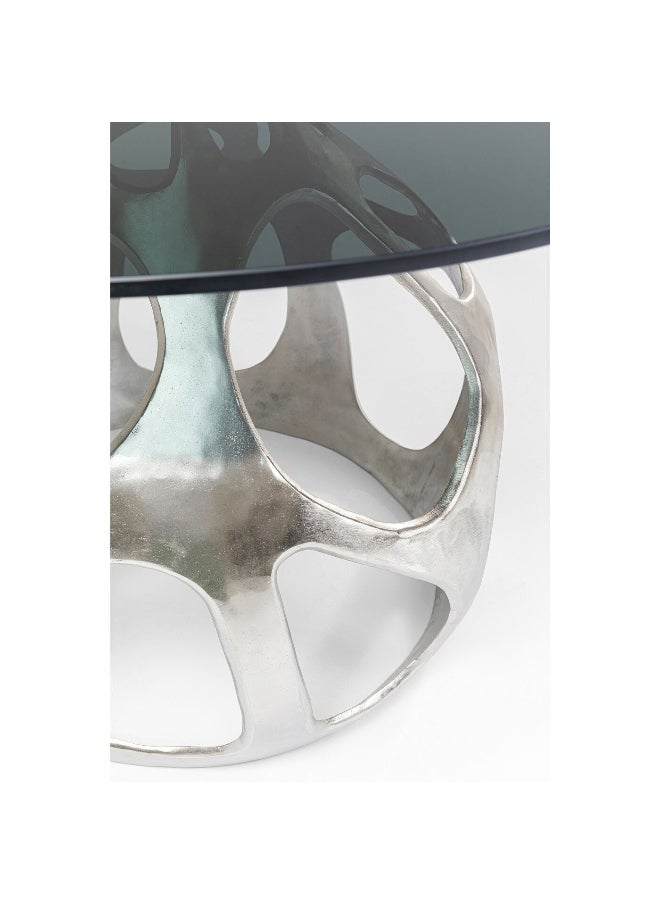 Dining Table Volcano Silver, 120X120X76 CM