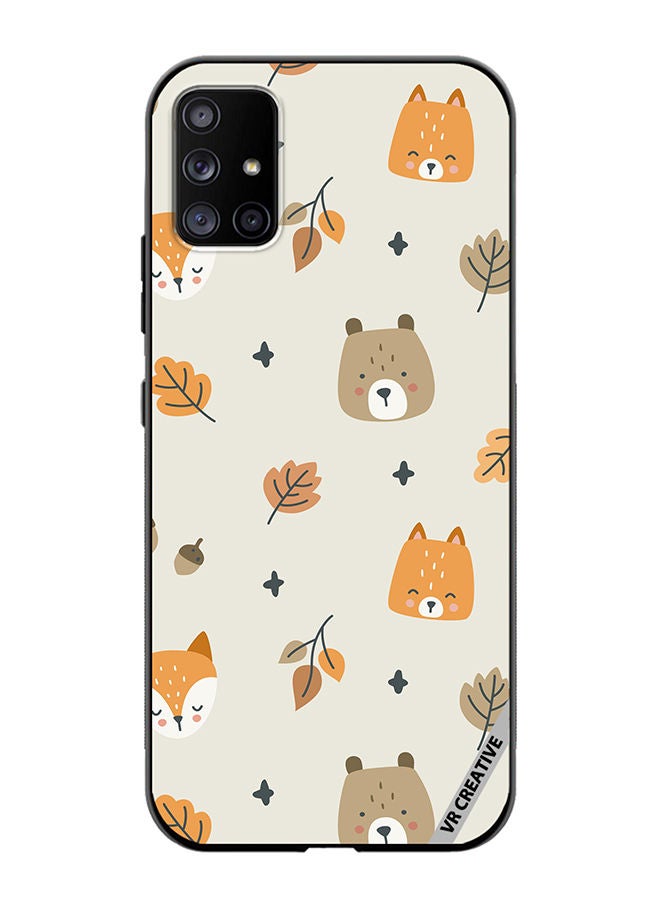 VR CREATIVE Protective Case Cover For Samsung Galaxy A51 5G Fox And Squirrel Design Multicolour - Image 1