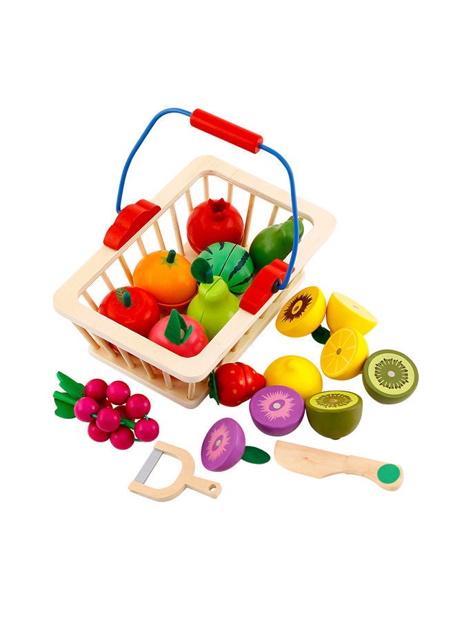 NIBEMINENT 16-Piece Wooden Vegetable Basket Set - Image 1