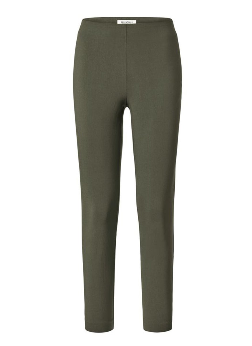 Tchibo Women Plain Capri Pants, Olive  - Image 2