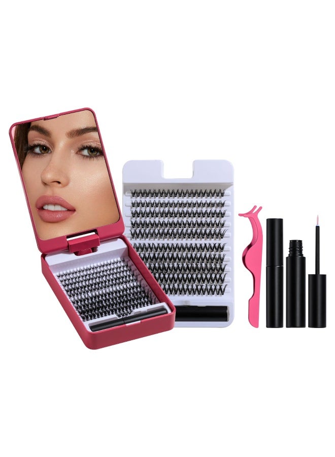 BS مول مجموعة رموش، 10 أزواج من ملاقط الرموش، مجموعة تمديد الرموش، حامل رموش مكياج، مجموعة علبة مرآة - Image 1