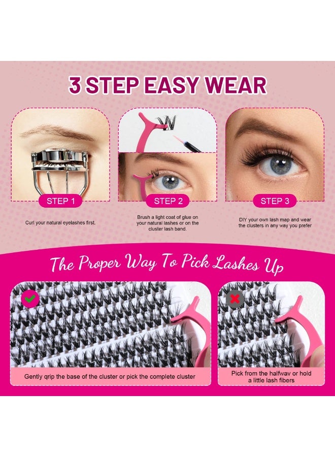 BS مول مجموعة رموش، 10 أزواج من ملاقط الرموش، مجموعة تمديد الرموش، حامل رموش مكياج، مجموعة علبة مرآة - Image 3