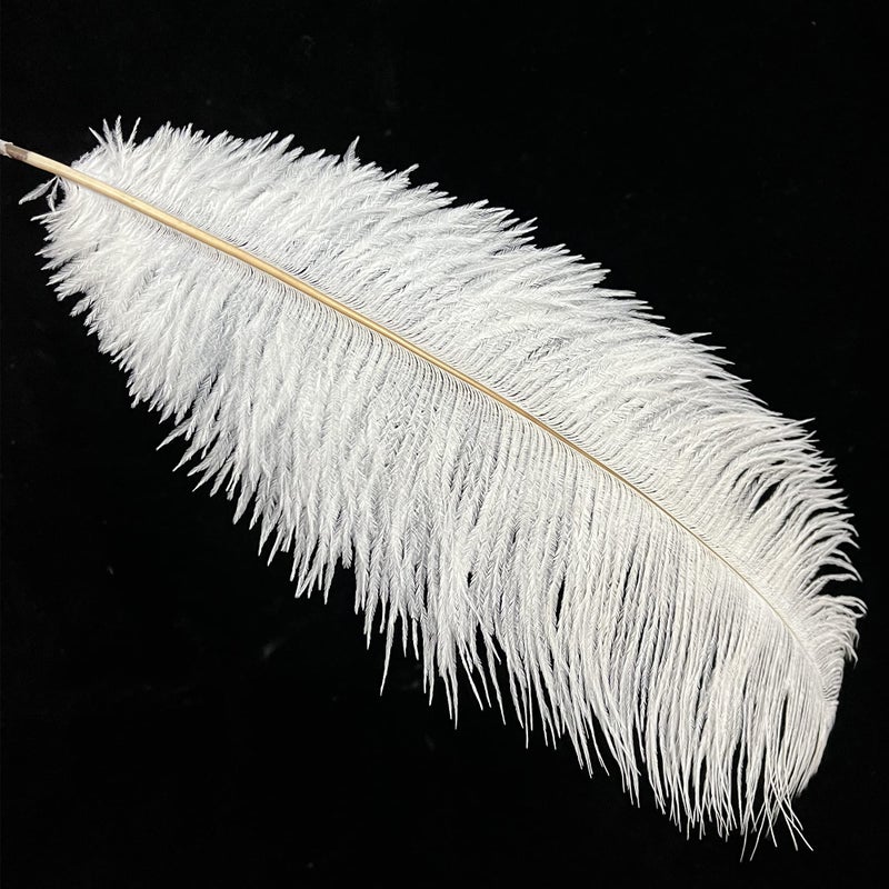 Happy Feather 16-18 inch White Ostrich Feathers Craft for Wedding Party Centerpieces Home Decoration DIY Craft Pack of 20 - Image 4