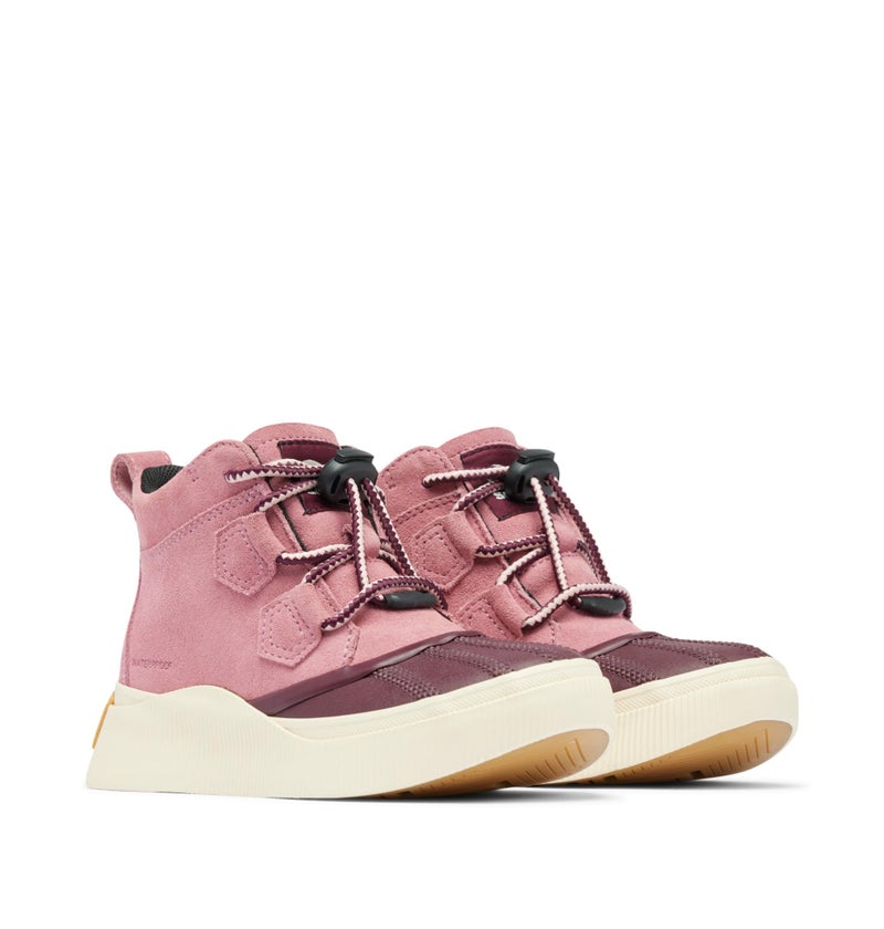 SOREL Children's Out N About lV Classic Waterproof Boot - Dazed Mauve, Honey White - 2 - Image 2