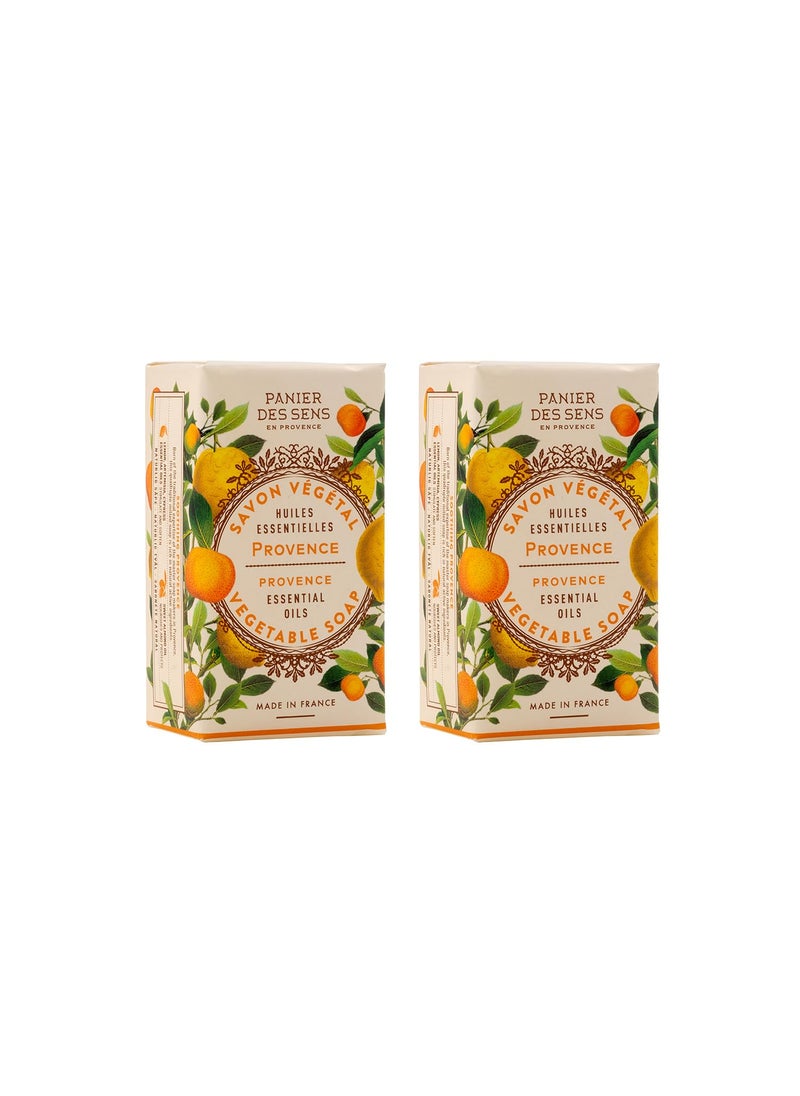 PANIER DES SENS - Panier des Sens  Provence Bar Soap  Moisturizing Gentle Scented Soap Bar  Natural Soap with Sweet Almond  97 Natural Ingredients Made in France  Vegan Friendly  Body  Hand Soap Bars 2x53 oz - Image 1