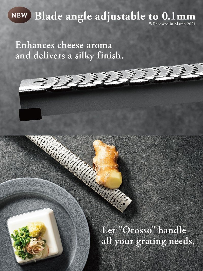 OROSSO Grater, Lemon Zester Cheese Grater, Cheese Shavings, Parme Cheese, Ginger, Garlic, Zester Grater (black) - Image 3