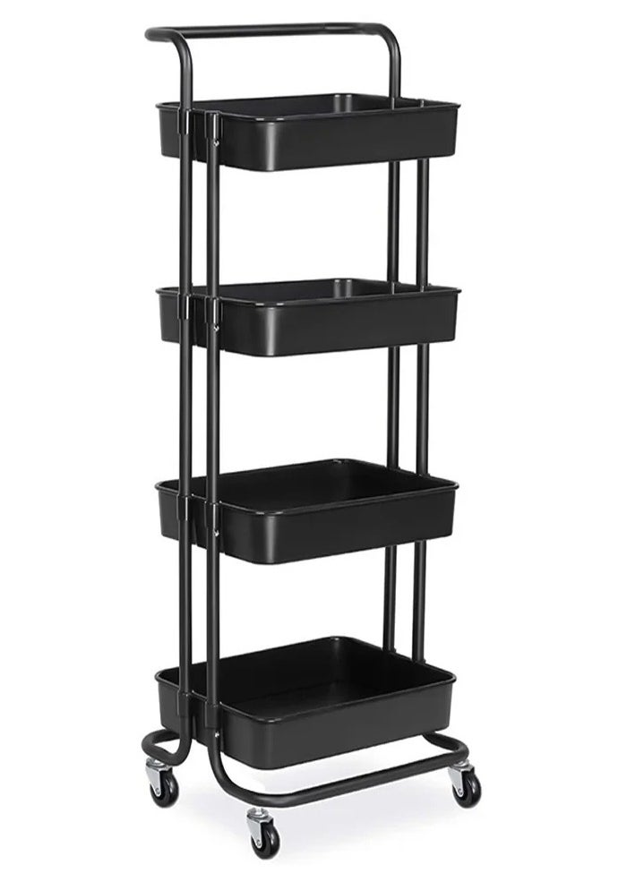 Storage Trolley Rolling Cart Utility Cart 4 Tier Metal Rolling Cart Utility Cart Shelves Storage Trolley With Wheel Kitchen Storage Cart Kitchen Storage Cart Rolling Storage Cart - pzsku/Z3987D01753B0A45F98ACZ/45/_/1734537981/7685c601-a294-4e50-bf5d-139930ce4bde