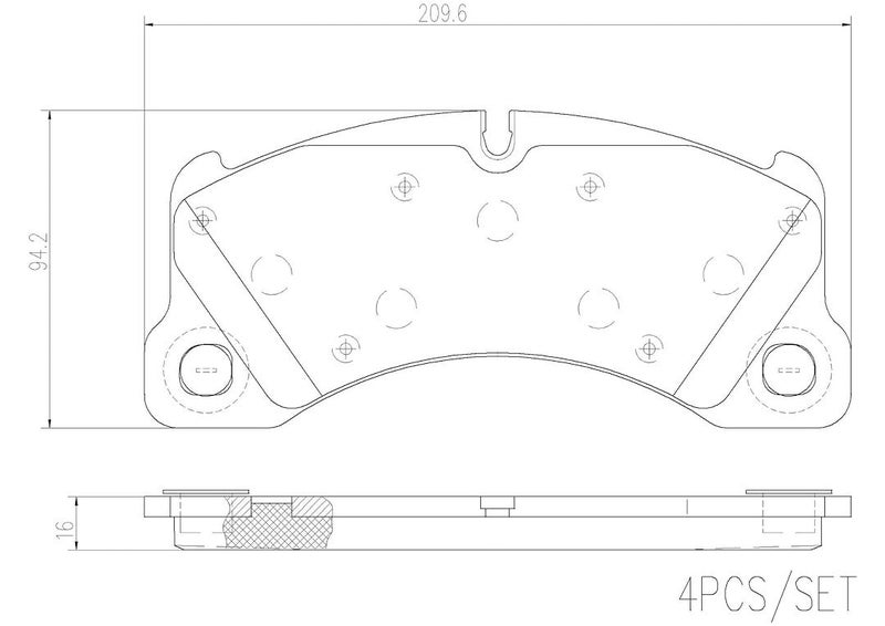 Brembo P65021N Premium Ceramic Front Disc Brake Pad Set PORSCHE/VW OE# 7P0698151 - Image 5