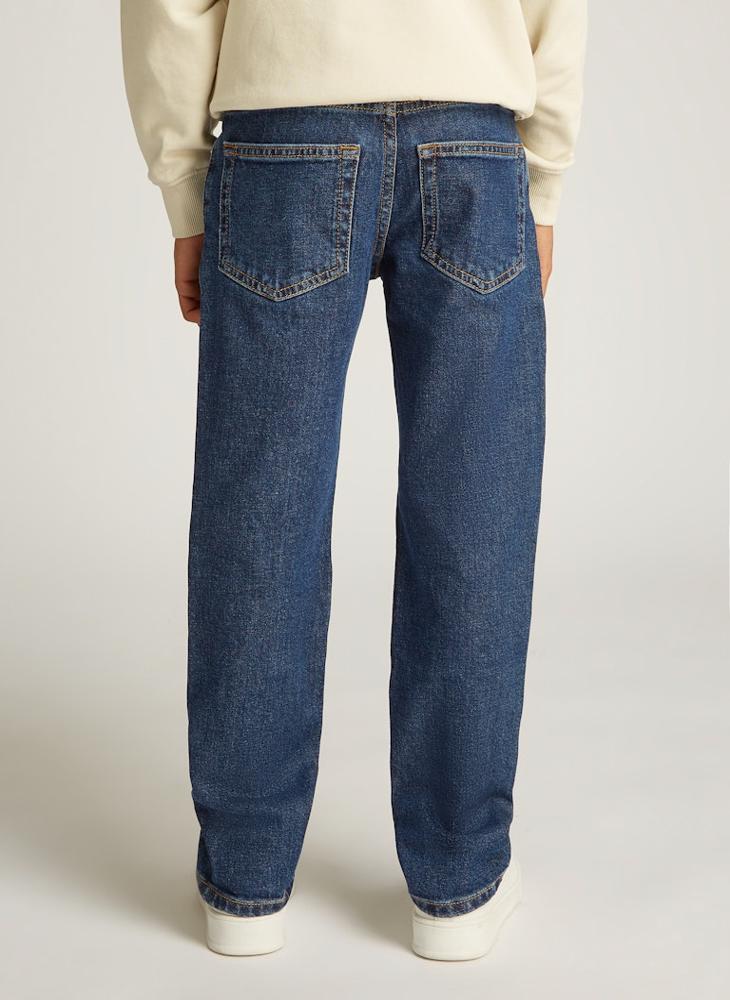 Calvin Klein Jeans Kids Straight Fit Rinse Jeans  - Image 2