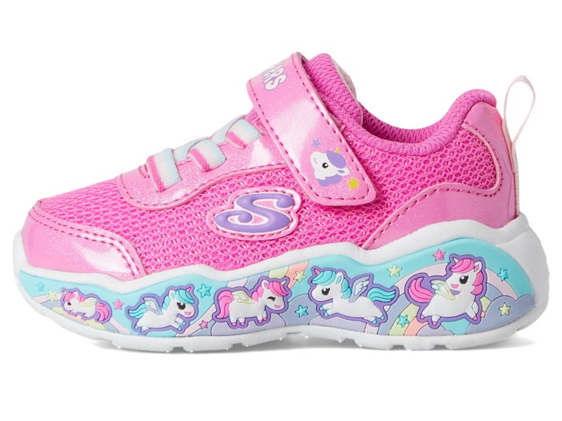 SKECHERS حذاء سكيشرز للبنات بلاي سين-فان سكواد، وردي/متعدد الألوان، 8 للأطفال الصغار - Image 5