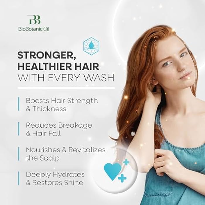 Bio Botanic Oil Shampoo for Thin, Sparse & Brittle Hair | Strengthens & Thickens | Organic Castor & Babassu Oils | SLS-Free, Paraben-Free, Hydrating & Revitalizing | 500ml - Image 2
