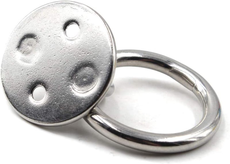 Flomore M8 Ceiling Hook Pad Eye Plate 304 Stainless Steel Wall Mount Hook Heavy Duty for Hanging (Pack of 2,Screws Included) - Image 2