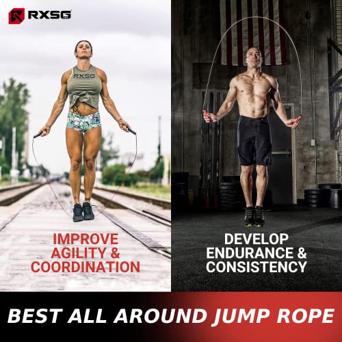 Rx Smart Gear Jump Rope - Black Ops Ergonomic Handles with Trans Black Cable Buff 3.4 8'0" | Jump Smart Weighted Speed Rope for Sports & Fitness, MMA, HIIT, Cardio & Functional Workout - Image 4