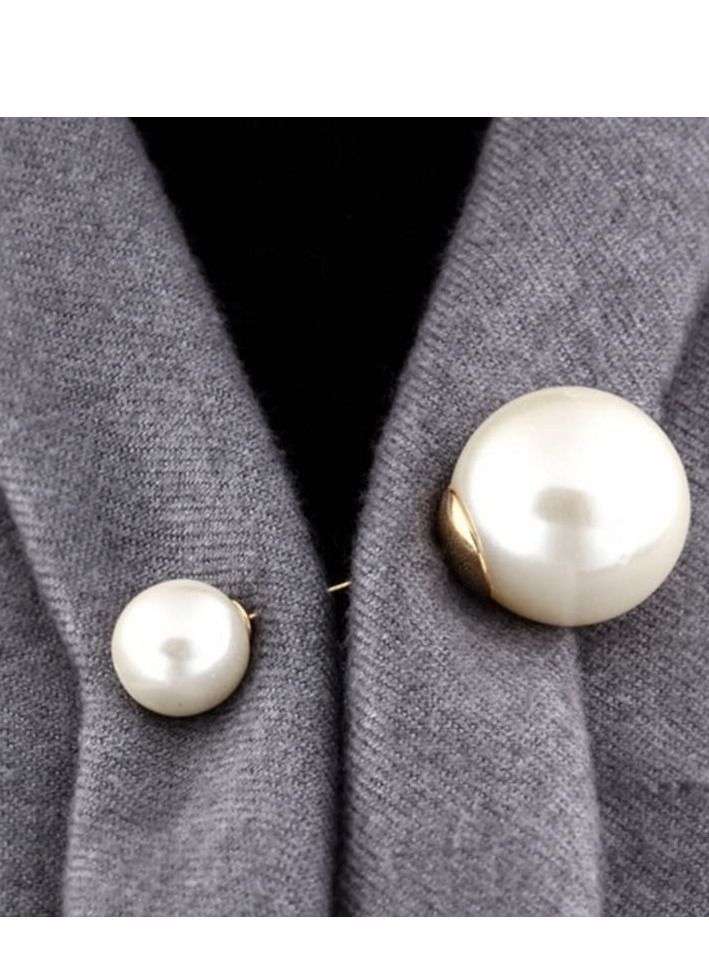 Y&D Sweater Shawl Clips Set Faux Pearl Brooch Pins High End Fashion Silk Scarf Buckle Zircon Collar Safety Pin for Women Ladies Girls Clothing Accessories - Image 4