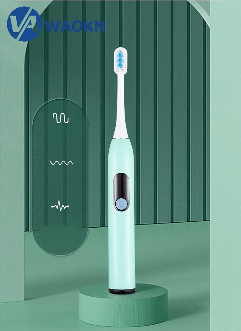 WAOKN Rechargeable Sonic Electric Toothbrush High-frequency Vibration IPX7 Waterproof Power Toothbrush Smart Electric Toothbrush with 1 Soft-bristle Brush Heads - Image 3