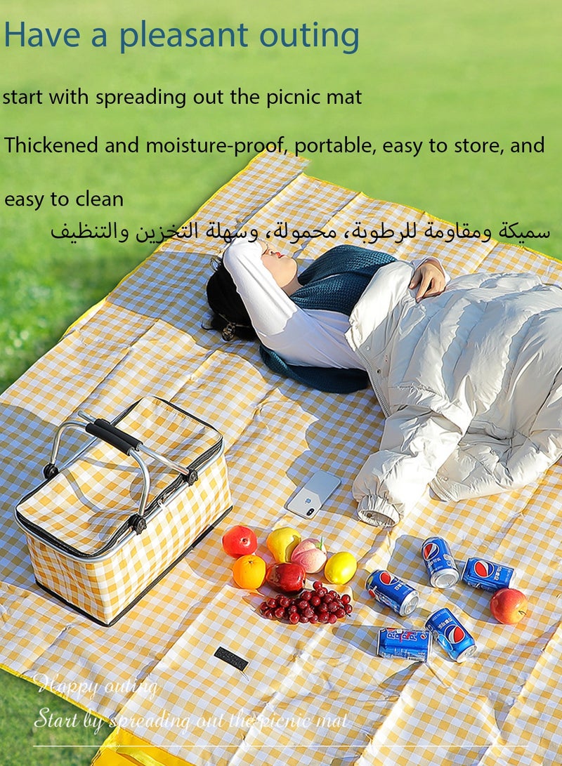 Generic Insulated Picnic Basket Foldable Ice Bag Ice Basket Outdoor Insulated Refrigerated Portable Storage Basket Foldable Design (Gray)  - Image 4