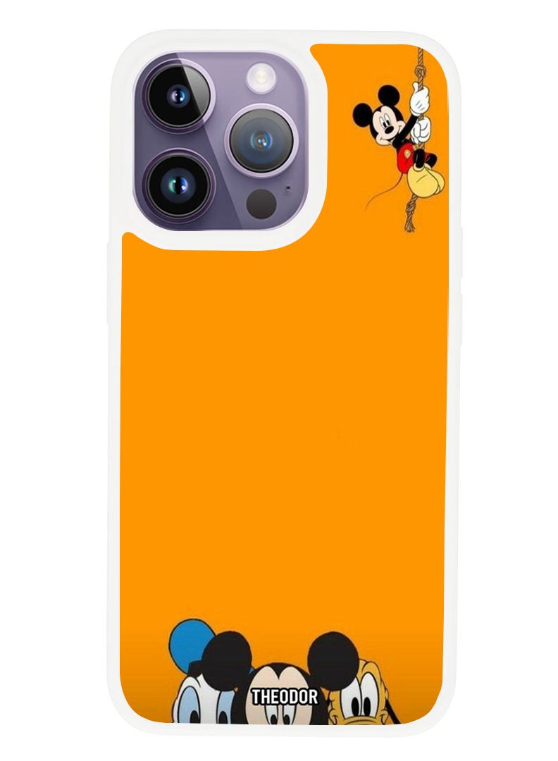 Theodor Protective Case Anti Scratch Shock Proof Cover For APPLE IPHONE 14 PRO MAX Cartoons (White Bumper) - Image 1