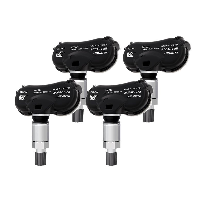 426070C060 TPMS Sensor fit for 0817 Toyota Sequoia 0620 Toyota Sienna 0617 Toyota Tundra Tire Pressure Monitoring System Sensor Replaces 4260708010 426070C050 426070C080 315Mhz 4Pack