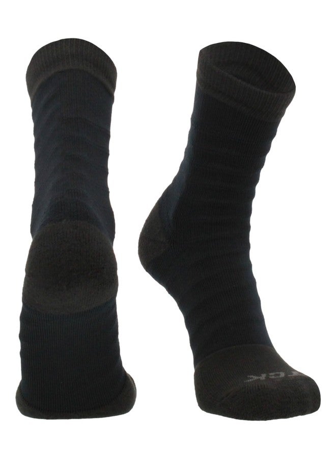 TCK Ankle Compression Socks for Men and Women - 20-30 mmHg (Black/Black, Large) - Image 1