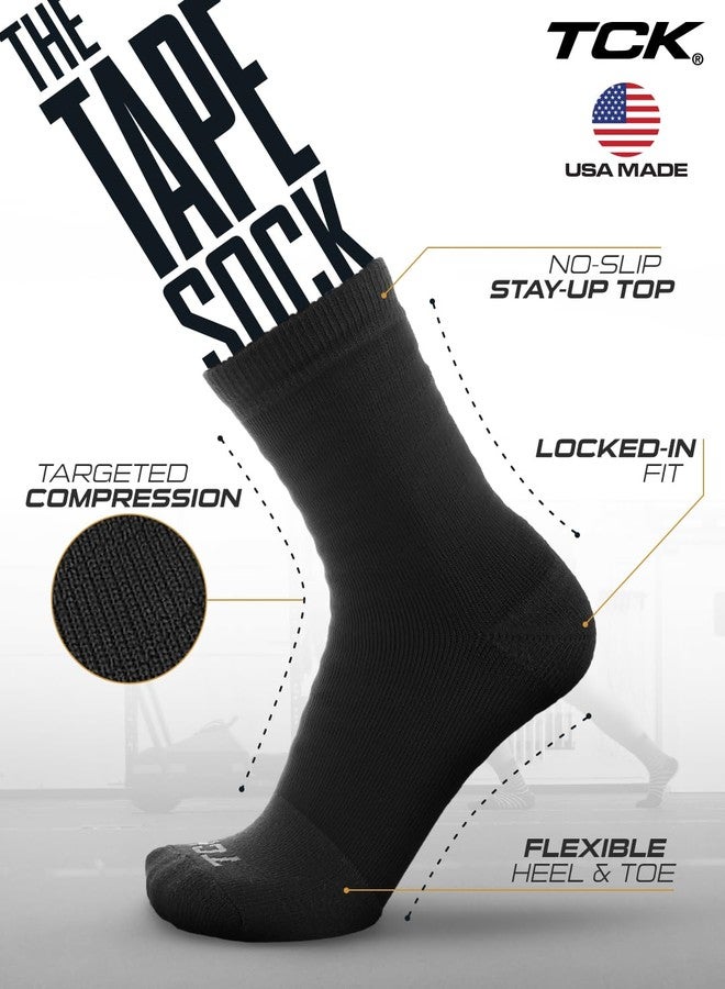 TCK Ankle Compression Socks for Men and Women - 20-30 mmHg (Black/Black, Large) - Image 4