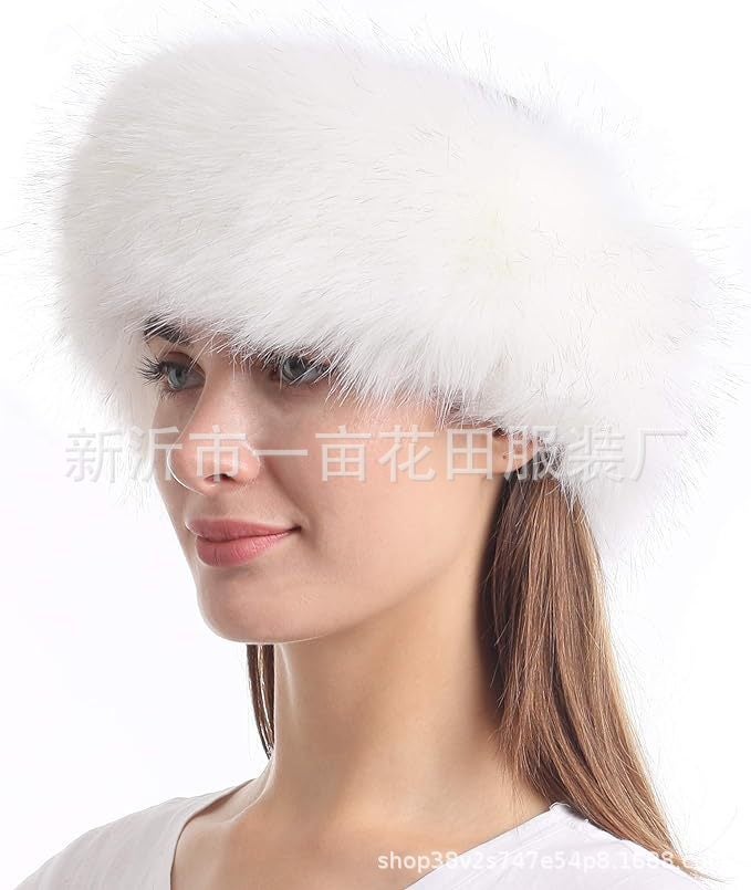 Christmas Performance Fluffy Sleeve Cuffs Set White empty top hat
