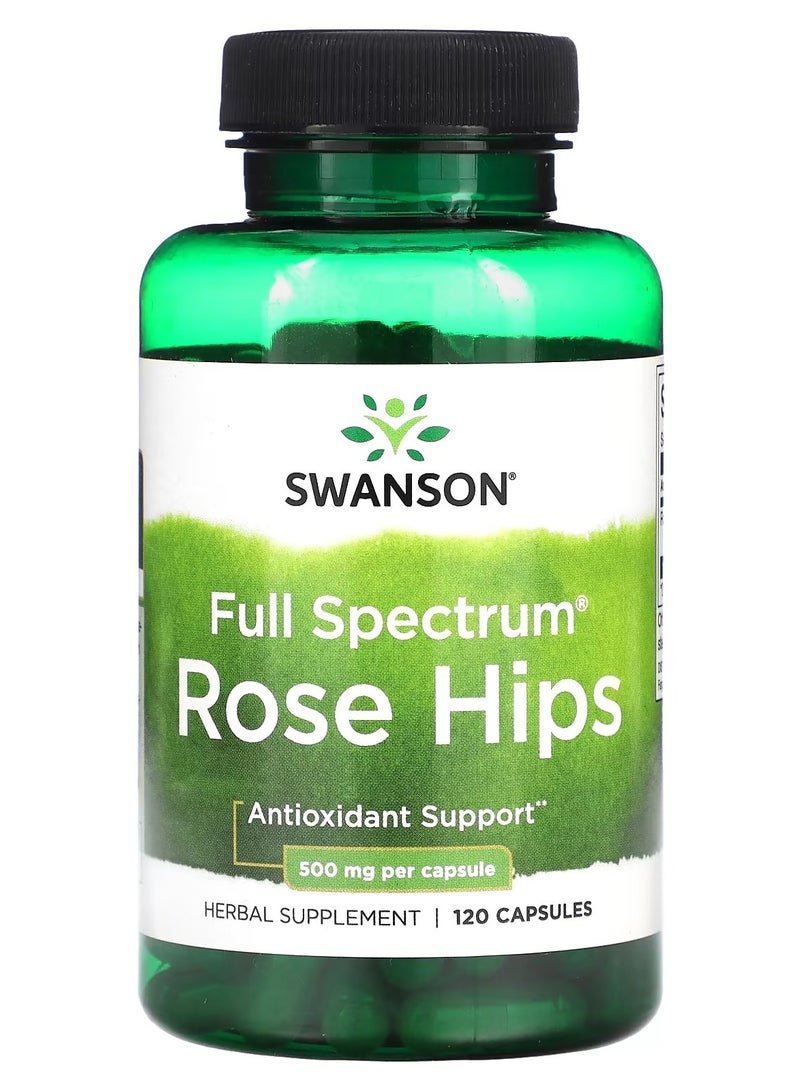 Swanson, Full Spectrum® Rose Hips, 500 mg, 120 Capsules